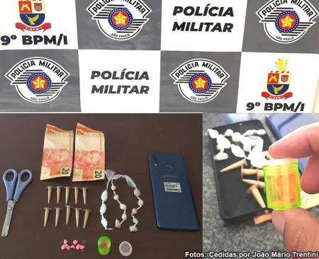 Jovem Ã© preso apÃ³s apreensÃ£o de ectasy, crack e cocaÃ­na em TupÃ£