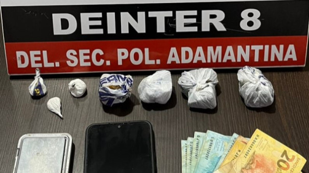 Polícia Civil cumpre mandado judicial de busca domiciliar e prende homem com drogas em Adamantina 