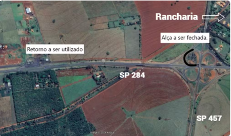 ManutenÃ§Ã£o interdita alÃ§a de saÃ­da da Rodovia Homero Severo Lins a partir desta segunda-feira, em Rancharia