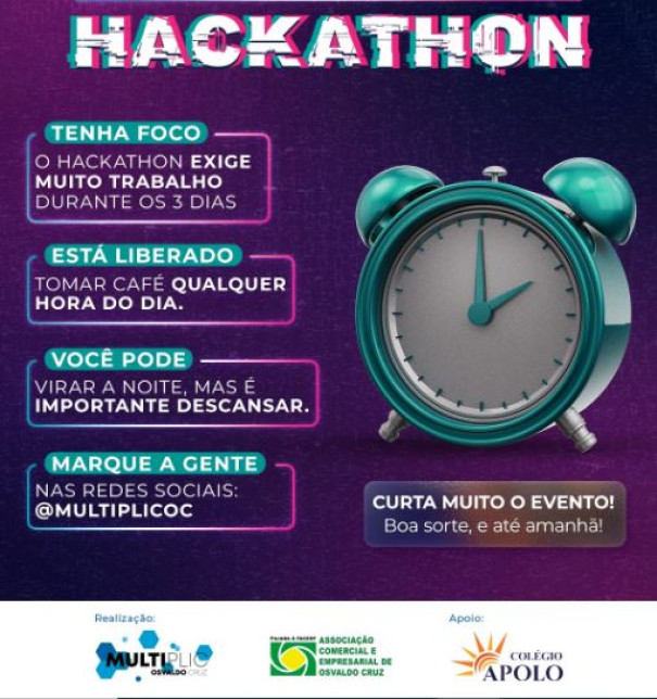 Acontece neste final de semana em Osvaldo Cruz a 2ª Edição do Hackathon