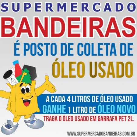 Supermercado Bandeiras de Osvaldo Cruz troca óleo usado por novo