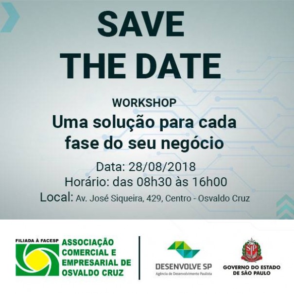 ACEOC realiza hoje Workshop em parceria com a Desenvolve SP