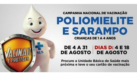 Falta uma semana para o fim da Campanha de Vacinação contra o Sarampo e a Pólio