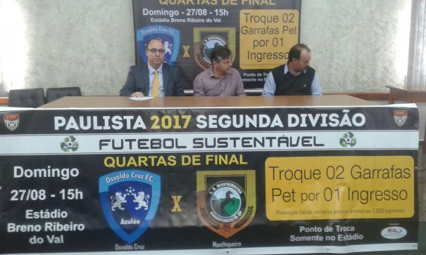 Parceria FPF, Azulo e Prefeitura para o Projeto Futebol Sustentvel em Osvaldo Cruz