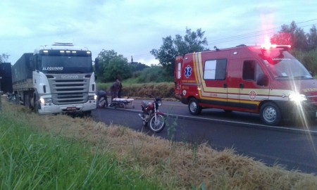 Acidente na SP-294 deixa motociclista de Osvaldo Cruz ferido na manhã desta quinta-feira