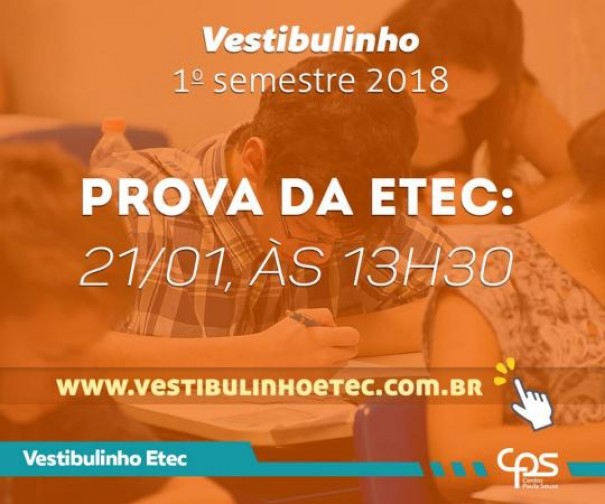 Etec Amim Jundi de Osvaldo Cruz realiza as provas do processo seletivo para o primeiro semestre de 2018