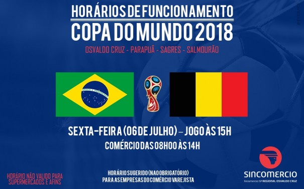 JOGO DO BRASIL: Confira os horrios de funcionamento dos estabelecimentos de OC