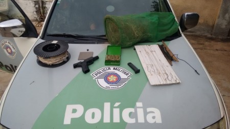 Armas e Munições são apreendidas em acampamento de pescadores no Rio Aguapeí