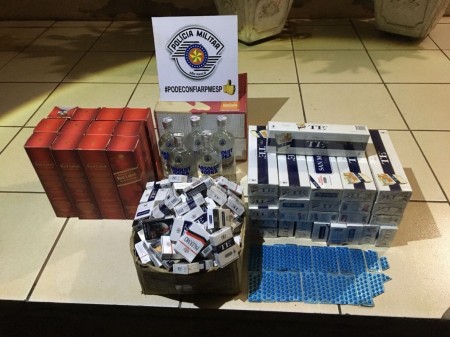 Polícia Militar apreende medicamento, bebidas e maços de cigarro oriundos do Paraguai