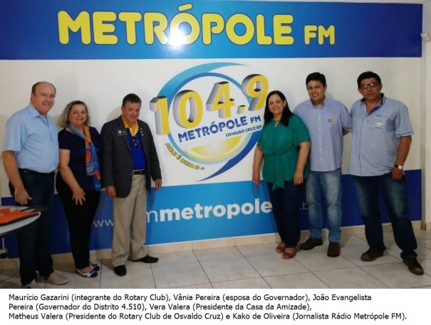 Rotary Club de Osvaldo Cruz recebeu visita do Governador Distrital 