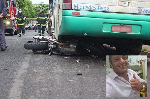 Motociclista morre ao perder o controle da direo e colidir em um nibus estacionado em Dracena