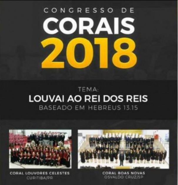 Igreja Assembleia de Deus recebe Congresso de Corais neste final de semana