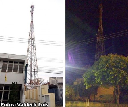 Homem sobe em torre de telefonia no centro de Bastos e é salvo pela Polícia Militar